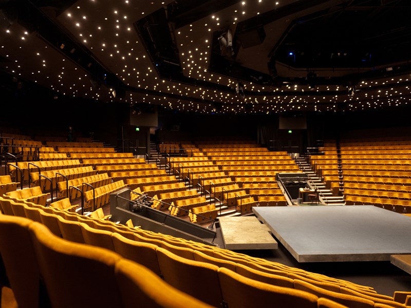 The interior of the Crucible Theatre.