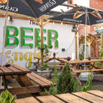 The beer garden at The Beer Engine.