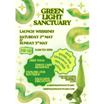 Poster for the Green Light Sanctuary Launch Weekend