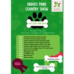 A poster for the Graves Park Country Show with the Dog Show Time Table.