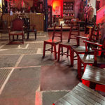 A row of six vintage matching chairs for sale at The WareHouse.