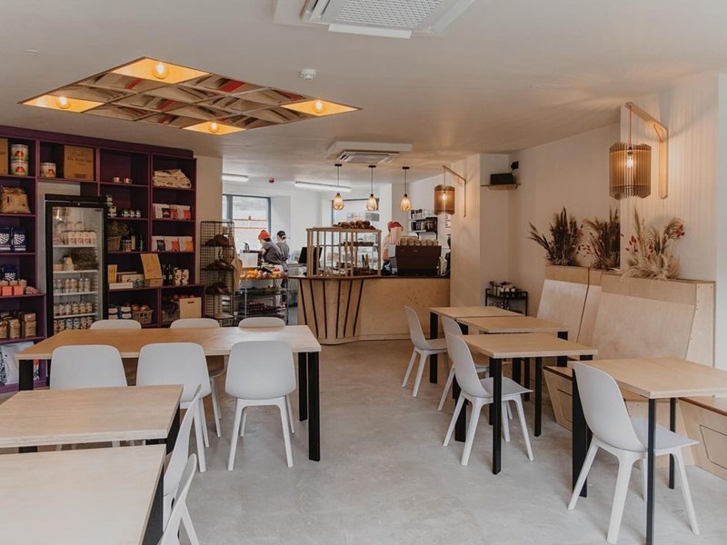 Inside Bakers Yard Bakery.