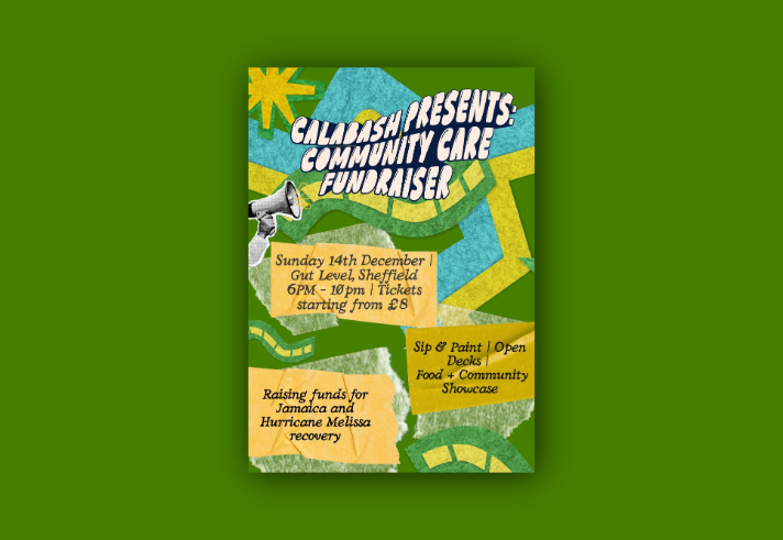 Colourful poster for the event listing all the details.