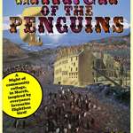 Poster for the event featuring a collage of lots of penguins marching about.