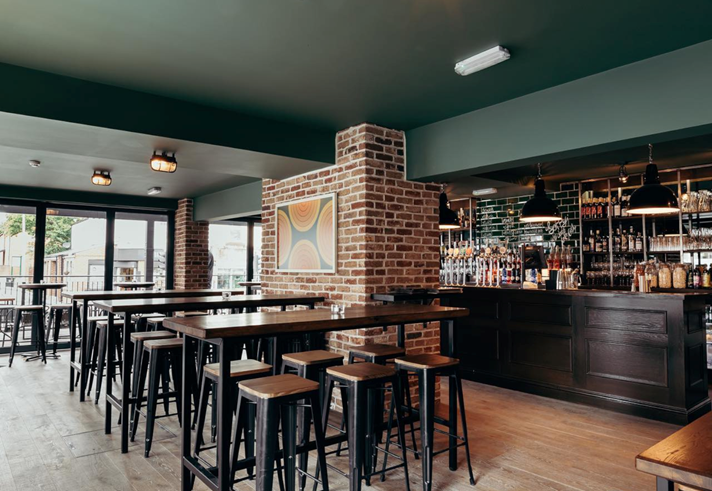 The interior of Over The Yardarm