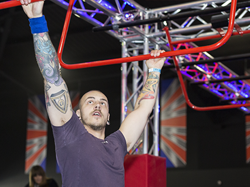 Inside the Ninja Warrior UK Adventure Park.