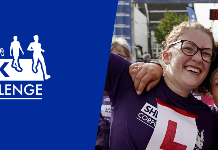 Logo for the event along side a picture of two people taking part in a previous year.