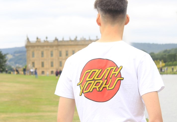 A man wearing clothing from Sheffield's The Alternative Store.