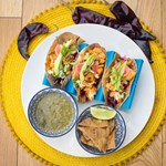 Tacos on a plate at Kopi & Chai.