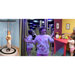 People having fun at the Somewhere Different attraction.