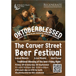 A poster for Oktoberblessed, the Carver Street Beer Festival.