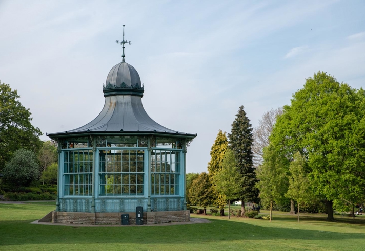 The Weston Park bandstand.
