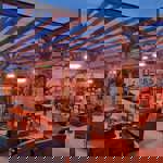 Outdoor seating at Decks.