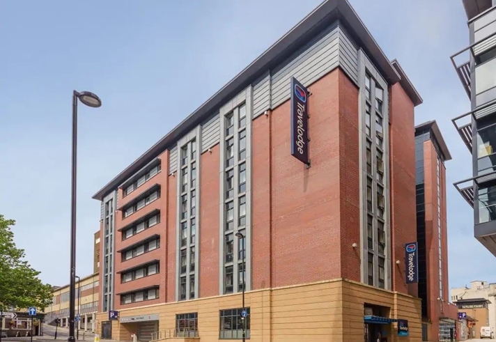 The exterior of Travelodge Sheffield Central.