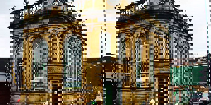 The exterior of the Heeley Bank Antiques Centre.