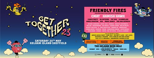 A promo poster for the Get Together festival in Sheffield for 2023.