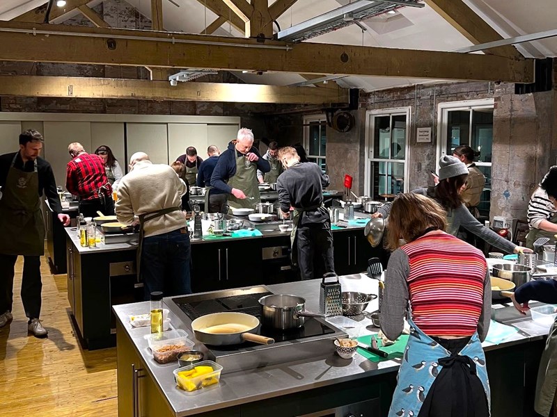 A cookery workshop at the Blend Culinary Foundation.