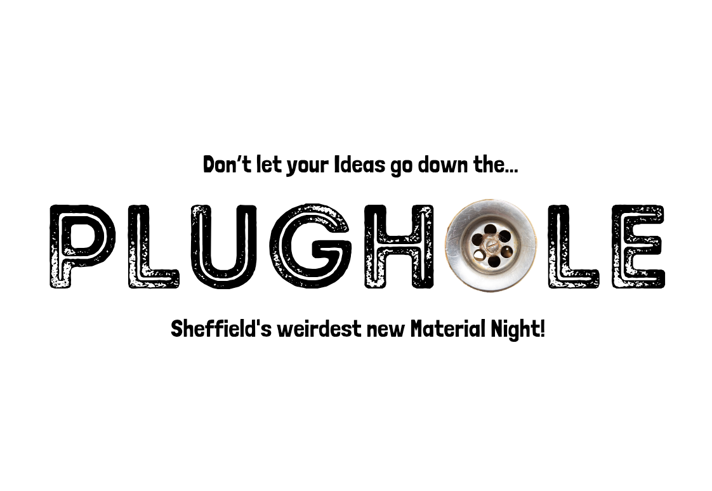 The Plughole logo with the letter 'o' replaced with the image of a plug hole.