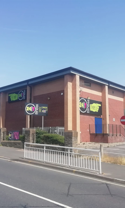 Exterior of 24/7 Fitness Sheffield