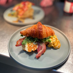 Breakfast sandwich in a croissant at Kollective Kitchen - Nether Edge