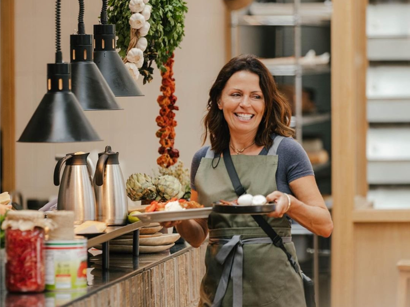 Food being carried to a table at Marmadukes - The Sorting Office