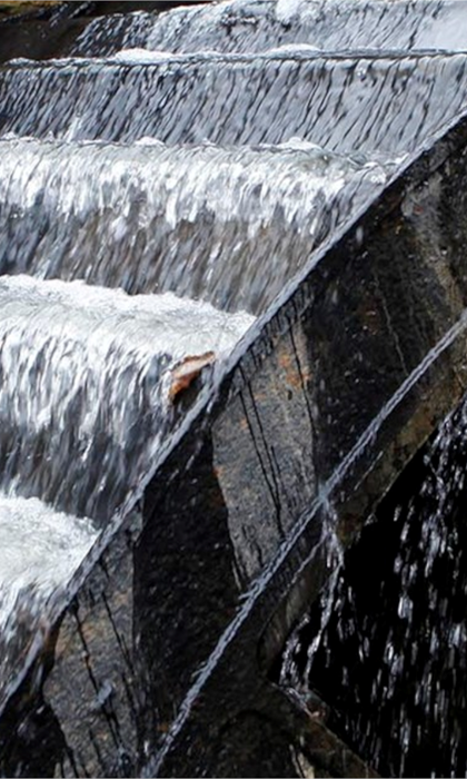 The water wheel at the Shepherd Wheel Workshop.