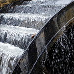 The water wheel at the Shepherd Wheel Workshop.