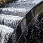 The water wheel at the Shepherd Wheel Workshop.