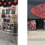A record stall inside the Red Brick Market.