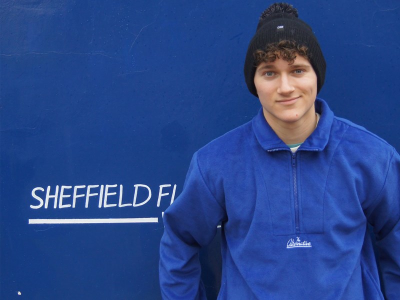 A man wearing clothing from Sheffield's The Alternative Store.