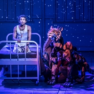 Hiran Abeysekera (Pi) And Richard Parker (The Tiger) In Life Of Pi.