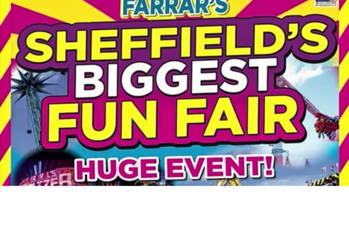 Colourful promo image for Farrars Fun Fairs.