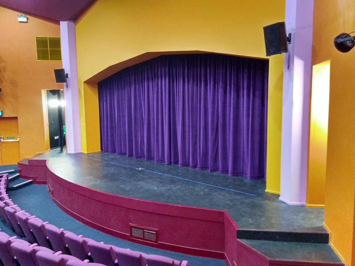 The stage at the Merlin Theatre.