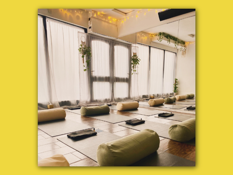 The yoga studio at Hill Valley Yoga.