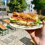 A sandwich from Bakers Yard Bakery.