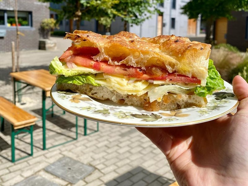 A sandwich from Bakers Yard Bakery.