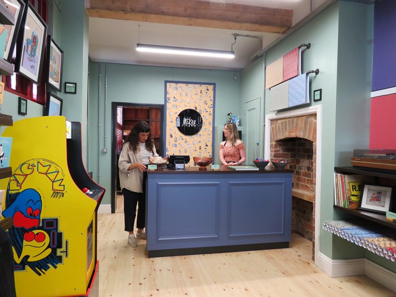 The counter in the Pete Mckee Gallery.