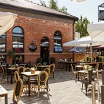 Outside seating at Cornerstone.