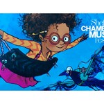 A promo for Izzy Gizmo with a drawing of a girl on a swing.