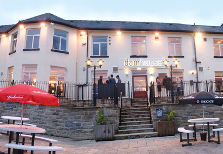 The exterior of the Damhouse Bar & Restaurant