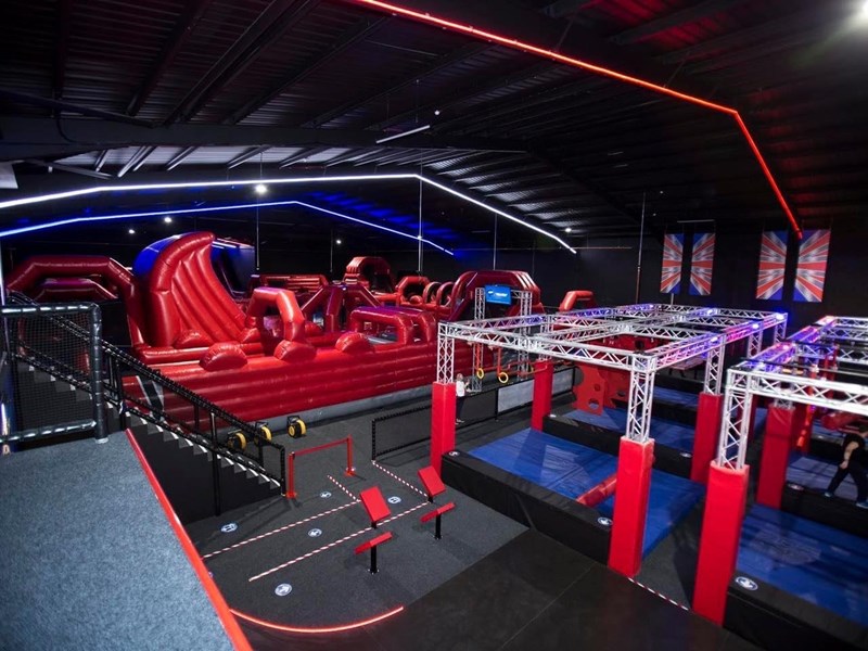 Inside the Ninja Warrior UK Adventure Park.