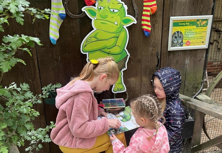 Children having fun doing crafts at the Tropical Butterfly House Wildlife Conservation Park.