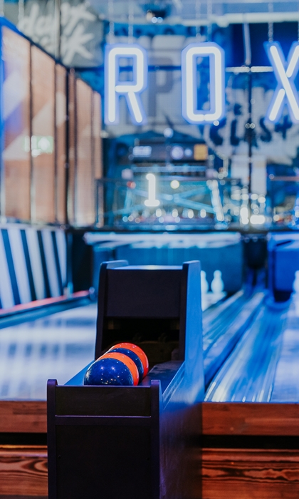 Ten pin bowling at the Roxy Ball Room.