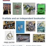 Poster for the event showing examples of items that will be on sale at the market, such as jewellery, paintings and arts and crafts.