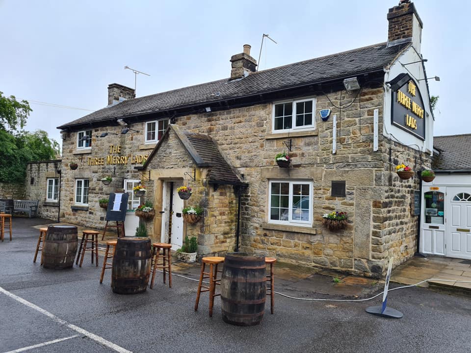 The exterior of the Three Merry Lads.
