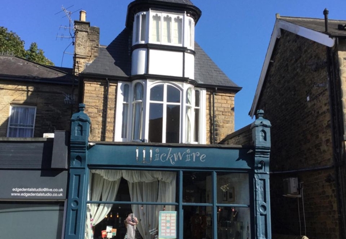 The exterior of the Wickwire shop.