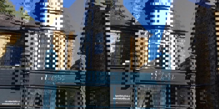 The exterior of the Wickwire shop.