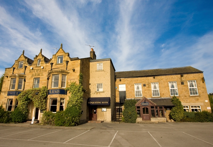 The exterior of the Sitwell Arms Hotel.