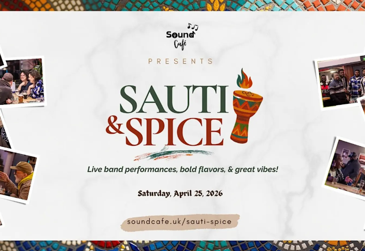 Poster for the event listing the date, time and venue along side pictures of the performers.