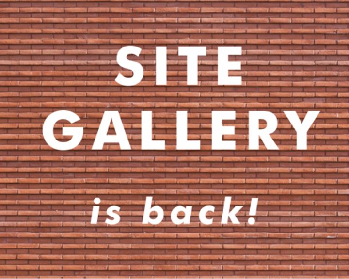 The sign outside the Site Gallery.